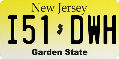 NJ license plate I51DWH