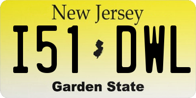NJ license plate I51DWL