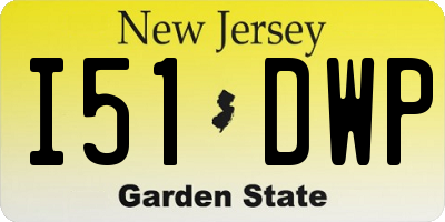 NJ license plate I51DWP