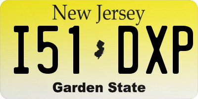 NJ license plate I51DXP