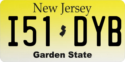 NJ license plate I51DYB