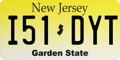 NJ license plate I51DYT