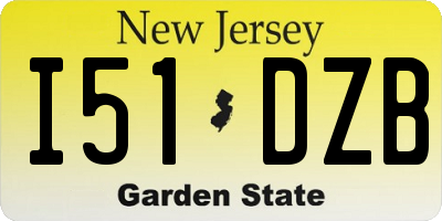 NJ license plate I51DZB