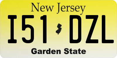 NJ license plate I51DZL