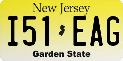 NJ license plate I51EAG