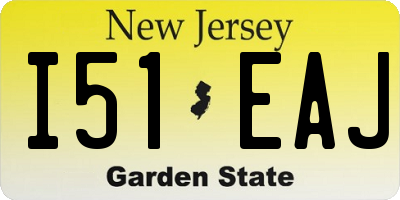 NJ license plate I51EAJ