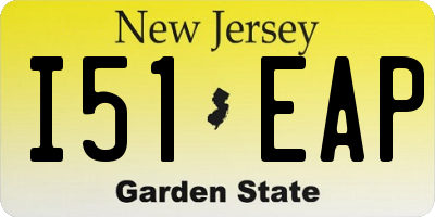 NJ license plate I51EAP