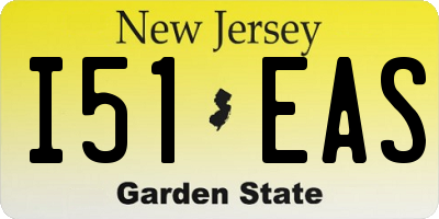 NJ license plate I51EAS