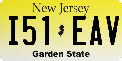 NJ license plate I51EAV