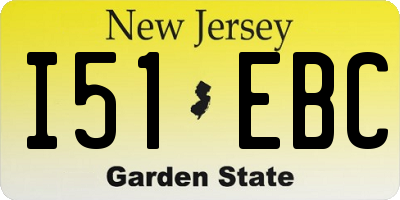NJ license plate I51EBC