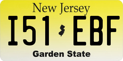 NJ license plate I51EBF
