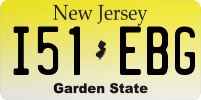 NJ license plate I51EBG