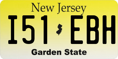 NJ license plate I51EBH