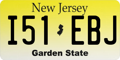 NJ license plate I51EBJ
