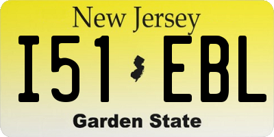 NJ license plate I51EBL