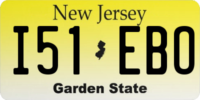 NJ license plate I51EBO
