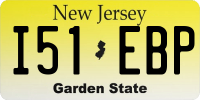 NJ license plate I51EBP