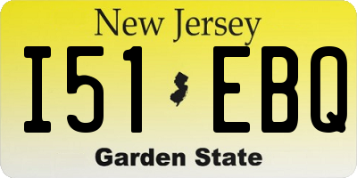 NJ license plate I51EBQ