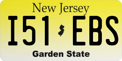 NJ license plate I51EBS