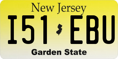 NJ license plate I51EBU