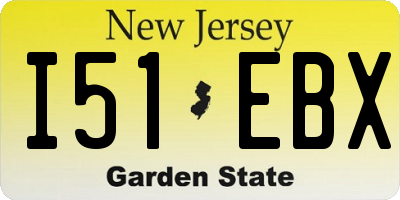 NJ license plate I51EBX