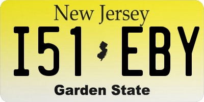 NJ license plate I51EBY