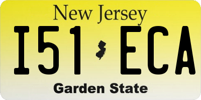 NJ license plate I51ECA