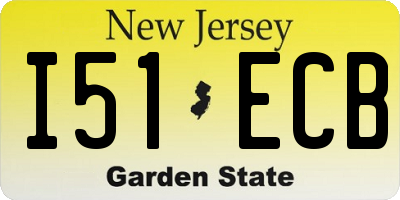 NJ license plate I51ECB