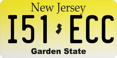 NJ license plate I51ECC