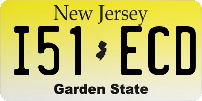 NJ license plate I51ECD
