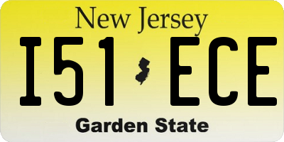 NJ license plate I51ECE