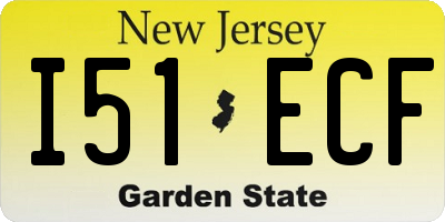NJ license plate I51ECF
