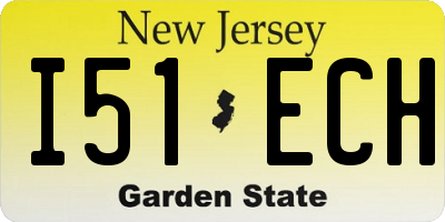 NJ license plate I51ECH