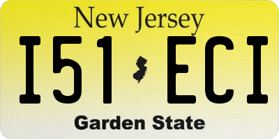 NJ license plate I51ECI