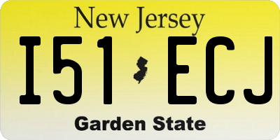 NJ license plate I51ECJ