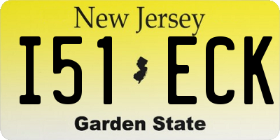 NJ license plate I51ECK