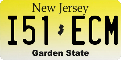 NJ license plate I51ECM