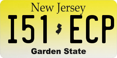 NJ license plate I51ECP