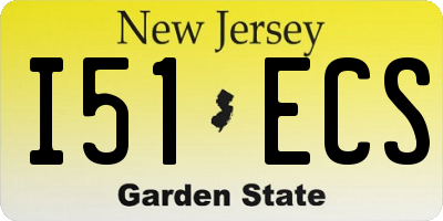 NJ license plate I51ECS