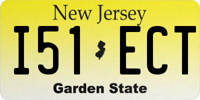 NJ license plate I51ECT