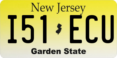 NJ license plate I51ECU
