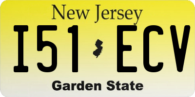 NJ license plate I51ECV