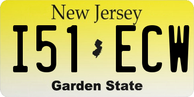 NJ license plate I51ECW
