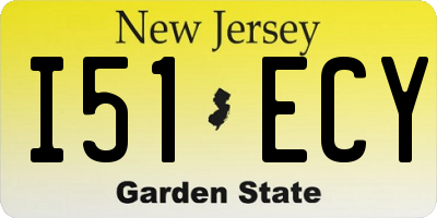 NJ license plate I51ECY