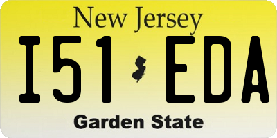 NJ license plate I51EDA