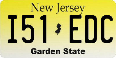 NJ license plate I51EDC
