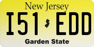 NJ license plate I51EDD