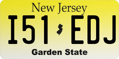 NJ license plate I51EDJ