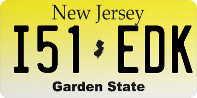 NJ license plate I51EDK
