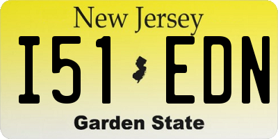 NJ license plate I51EDN